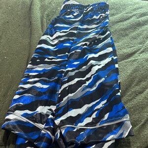 Blue and Black Patterned Women's Skirt